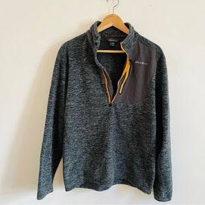 Eddie Bauer men’s grey and yellow fleece like new